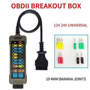 신상품 자동차 브레이크 아웃 박스 OBDII obd 프로토콜 감지기 Obd2 인터페이스 모니터 핀 포함