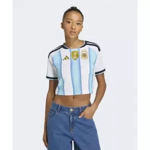아디다스 ADIDAS 아르헨티나 26 홈 크롭 저지 - 화이트:아이스블루 KE5982