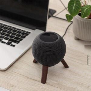 모니터스피커스탠드 거치대 A76FHOMEPOD 나무 스탠드 홀더 포드 금속 프레임이있는 삼각대 미니 스피커