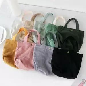 미니 골덴 코듀로이 숄더 토트 니트 에코백 10컬러 데일리 손가방 코듀로이에코백