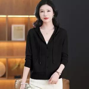 여친 니트 여름 캐주얼 후드 겉옷 상의 쿨링 가디건 숏 슬림핏 카디건 MF1