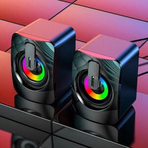사운드바 스피커 마이크가 포함된 고충실도 노트북 USB 스테레오 유선 데스크탑 컴퓨터
