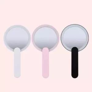LED 화장 휴대거울 메이크업 손거울 손잡이 조명거울