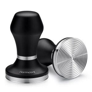 Normcore 에스프레소 탬퍼 58.5mm - 헤비 듀티 핸들 커피 탬핑 바리스타 교체 가능한 베이스 304 스테인리스 스틸 리플