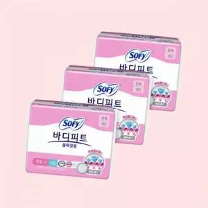 쏘피 바디피트생리대 볼록맞춤 날개형생리대 중형 16P x 3팩 바디피트 중형16P 4615936