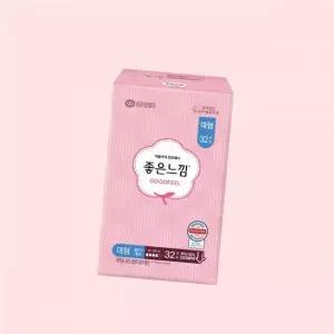 좋은느낌 생리대 오리지널 울트라슬림 대형 32매 X 1팩 4605061