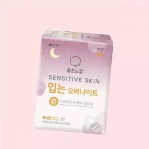 좋은느낌 센서티브스킨 입는 오버나이트 특대형 7매 X 1팩   입는 생리대 입는오버나이트 특대형 7P 46