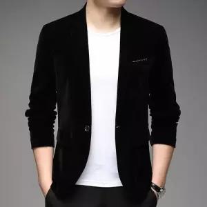 남자 실크 캐주얼 코듀로이 자켓 정장 싱글 멋쟁이 봄가을 트렌드 코트 플란넬 SPO마켓3