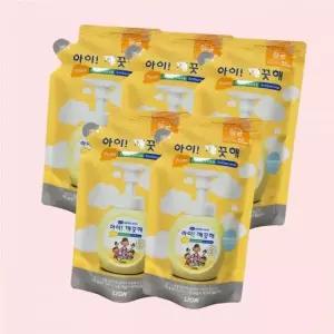 아이깨끗해 항균 폼 핸드워시 손세정제 보송보송한 파우더향 200ml 리필 x 5개 4393233