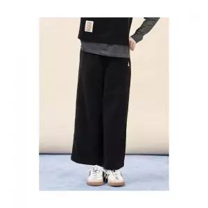 매장정품 빈폴 키즈 BEANPOLE KIDS 여아 소프트 골지 세미와이드 팬츠 블랙 (BI5921G015) BI5921G015 26282