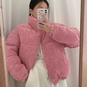 여성점퍼 코듀로이 하이넥 숏패딩 따뜻한패딩