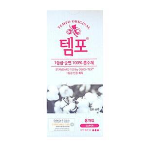 6개 탐폰 슈퍼 동아제약 템포 여성용품 8P 깔끔하고편리 x