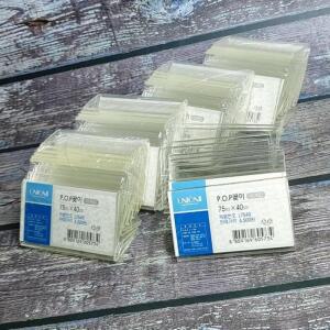 75x40 mini 쇼케이스 아크릴꽂이 5팩50개 단면