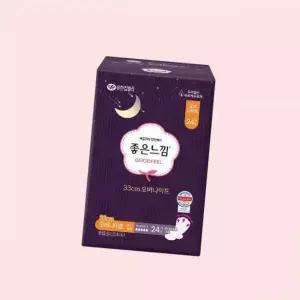 좋은느낌 33cm 생리대 오리지널 오버나이트 24매 X 1팩 에어핏쿠션 4605225