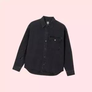자주 JAJU 남 데님 청 셔켓 다크 그레이 2506955613 4438807