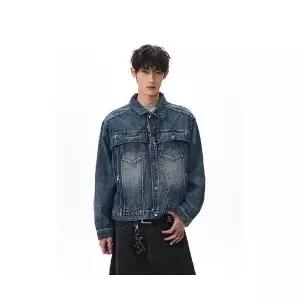 남자 캐주얼 청자켓 봄가을 빈티지 스트리트 멀티포켓 데님 코트 쇼트 재킷 SPO마켓3