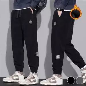 [RIZPICK]기모 조거 팬츠 옆패치 자수 트레이닝 남녀공용 수면 하의 겨울