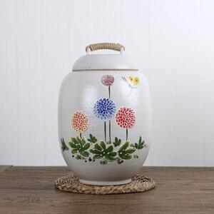 민들레 여주 쌀벌레예방잡곡단지 쌀통 쌀독 국산 현관소금 쌀보관통 소금항아리 쌀항아리 도자기 10kg