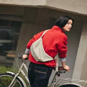 빈폴 액세서리 Less Bag 2 스몰 원단 크로스백 라이트 그레이 BE59D2M242