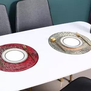 프렌치 북유럽풍 테이블 식탁 플레이트 매트 부채무늬 식탁유리대용 품격식탁매트