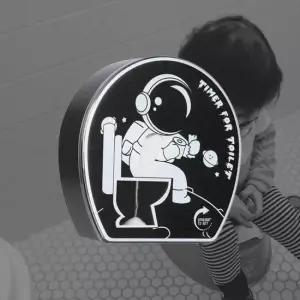 유쾌한 디자인 부드러운 모래 토일렛 우주인 모래시계 탁상전자시계 우드시계 테이블시계
