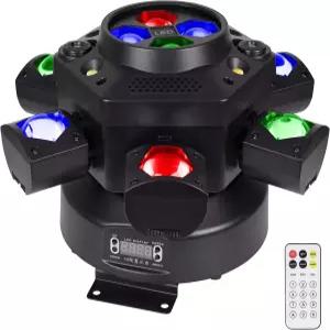 무빙 헤드 DJ 라이트 150W RGBW LED 암 파티 6개 4 in 1 비즈 이펙트 레드 그린 스타리 화이트 앰버