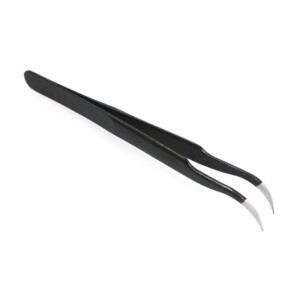 납작 TWEEZER 반도체 전기 얇은 ESD 둥근 큰 핀셋 전자 학교 정밀 관공서 에폭시 방지 120mm 미세 다꾸 용