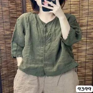 셔츠 마 남방 반팔 여름 9399 린넨 리넨 자켓 재킷 심플하고 활용도 캐주얼 탑