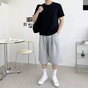 벌룬바지 남성 면바지 트레이닝 빅사이즈 쇼츠 여름