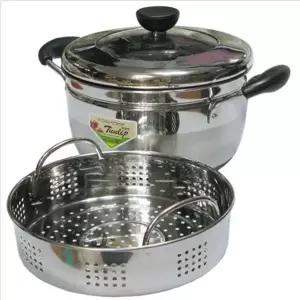 인덕션 스텐 찜냄비 26cm 튤립 찜기 국통 들통 찜솥 양수 다용도