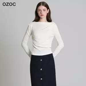[오조크(OZOC)] 폴리 드레이프 티 블라우스 (택가격: 85000원)
