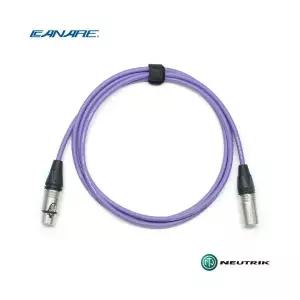 카나레 스타쿼드 마이크케이블 보라색 5M L-4E6S 뉴트릭 XLR CN-6SFM-PUR-5M