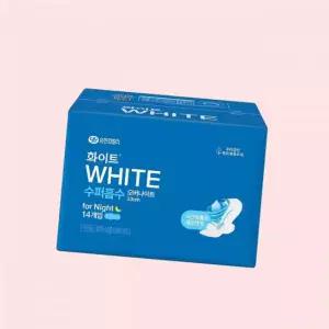 화이트 33cm 화이트 수퍼흡수 생리대 오버나이트 14매 x 1팩 4605294