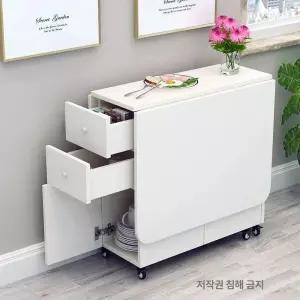 원형 확장형식탁 주방 원탁 공간활용 레스토랑 라운드 업소용 북유럽 원룸접이식식탁