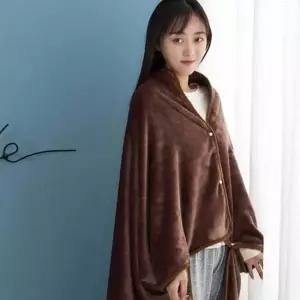 브라운 극세사 망토 담요 빅사이즈기모담요 담요