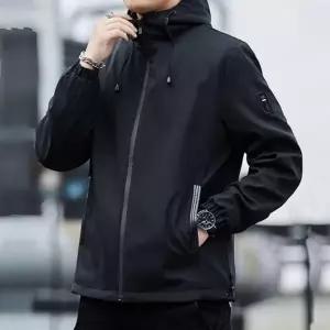 남자 간절기 후드집업 바람막이 블루종 점퍼 방수