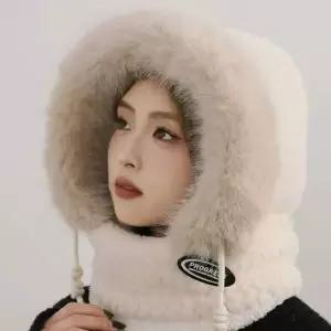 덤블 바라클라바 후드 모자 워머 겨울 털닝가죽