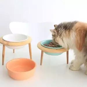 반려견 높이조절 식기 핑크 소형 1P 세라믹 밥그릇