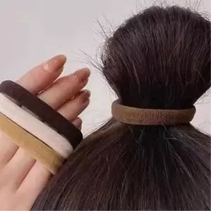 두꺼운 도톰한 컬러 대용량 머리끈 고무줄 세트 (39180586A)