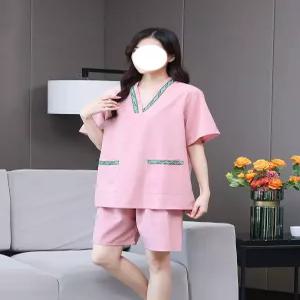 사우나 찜질방 옷 상하의 찜질복 황토 세트 한의원 여성 숯가마 마사지 목욕탕 환복