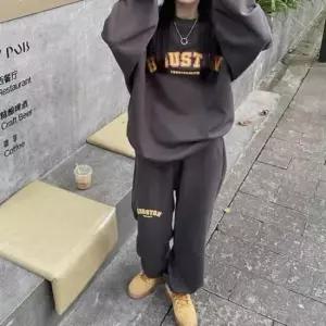 기모팔티 여성 레터링 겨울 기모 상하의세트 트레이닝세트 셋업