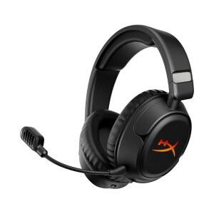HYPERX CLOUD FLIGHT U2013 무선 게이밍 이어컵 호환성 멀티 4GHZ 플랫폼 있는 맞춤형 플레이트가 블랙 배터리 최대 조명 탈착식 RGB 수명 블루투스 100시간의 헤드셋