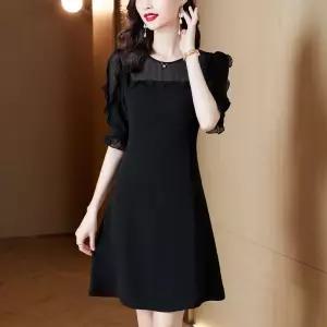 여사친 스커트 치마 하계 오피스룩 데일리 하복 롱스커트 반팔 라운드 A라인 SPO마켓2