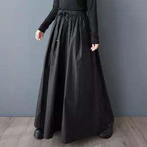 여성용 스커트 블랙 여름 롱스커트 A라인 슬리퍼 우산 데일리 SPO마켓2