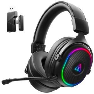 EKSA PS5 PC PS4 스위치 모바일 TYPE PC USB 배터리 게이밍 대기 헤드셋 30MS XBOX용 4GHZ 울트라 마이크 RGB 맥용 유선 시간 헤드셋 무선 50H
