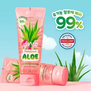 핑키통키 키즈케어 유기농 알로에 99% 수딩젤 유아 온가족 얼굴 바디 보습