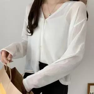 긴팔 여성 1P 여름 좋은 에어컨 통기성 아우터 가디건 외투 시원한 햇빛 차단 원픽 셀파