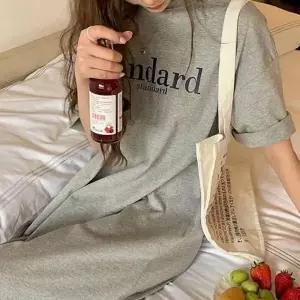 여성 루즈핏 캐주얼룩 원피스 면 소재 롱원피스 롱티 홈웨어 기본티 편안한 원피스 여름 반팔 원픽 셀파