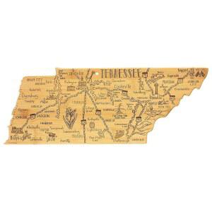 TOTALLY BAMBOO DESTINATION TENNESSEE 모양 도마 타이 샤퀴테리 서빙 디스플레이용 걸이용 대나무 포함 보드