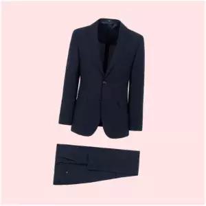 갤럭시 GX 블랙 울 스트래치 솔리드 슬림핏 수트 세트 네이비 (PS00134658R) 4644338